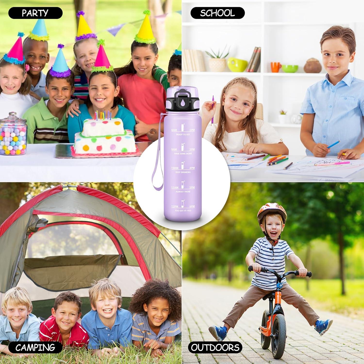 imageGourde Motivation 15l Gourde Sport avec Filtre Bouteille deau anti Fuite Bouteille avec Slogan de Motivation Facile Nettoyer Bouteille deau pour Running RandonneViolet Clair
