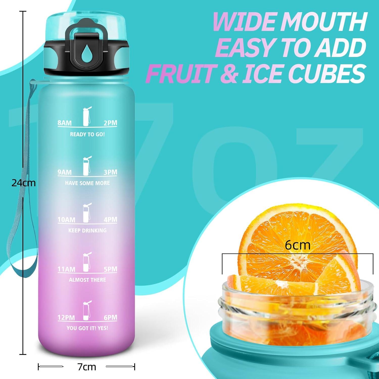 imageGourde Motivation 15l Gourde Sport avec Filtre Bouteille deau anti Fuite Bouteille avec Slogan de Motivation Facile Nettoyer Bouteille deau pour Running RandonneVertrose