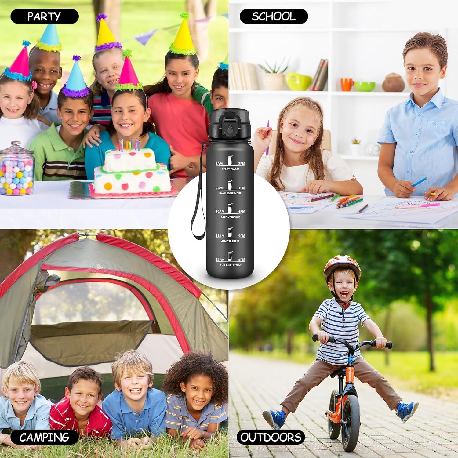 imageGourde Motivation 15l Gourde Sport avec Filtre Bouteille deau anti Fuite Bouteille avec Slogan de Motivation Facile Nettoyer Bouteille deau pour Running RandonneNoir