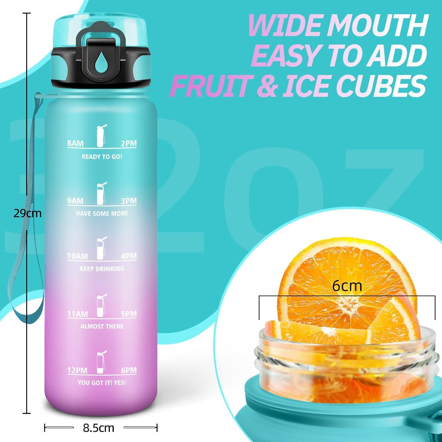 imageGourde Motivation 15l Gourde Sport avec Filtre Bouteille deau anti Fuite Bouteille avec Slogan de Motivation Facile Nettoyer Bouteille deau pour Running RandonneVertrose