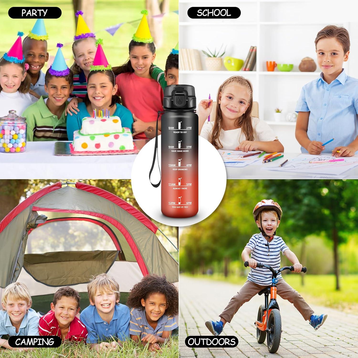imageGourde Motivation 15l Gourde Sport avec Filtre Bouteille deau anti Fuite Bouteille avec Slogan de Motivation Facile Nettoyer Bouteille deau pour Running RandonneNoirrouge
