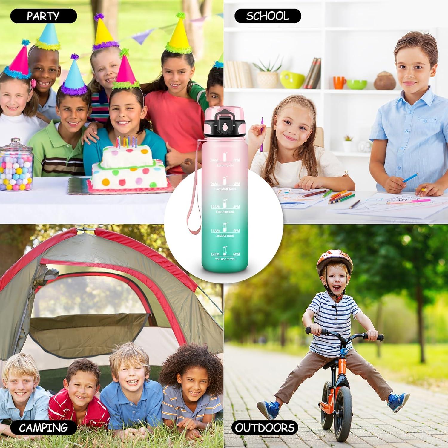 imageGourde Motivation 15l Gourde Sport avec Filtre Bouteille deau anti Fuite Bouteille avec Slogan de Motivation Facile Nettoyer Bouteille deau pour Running RandonneRosecyan