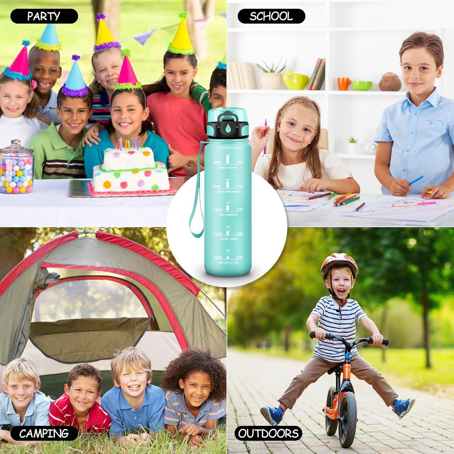 imageGourde Motivation 15l Gourde Sport avec Filtre Bouteille deau anti Fuite Bouteille avec Slogan de Motivation Facile Nettoyer Bouteille deau pour Running RandonneMbleuvert