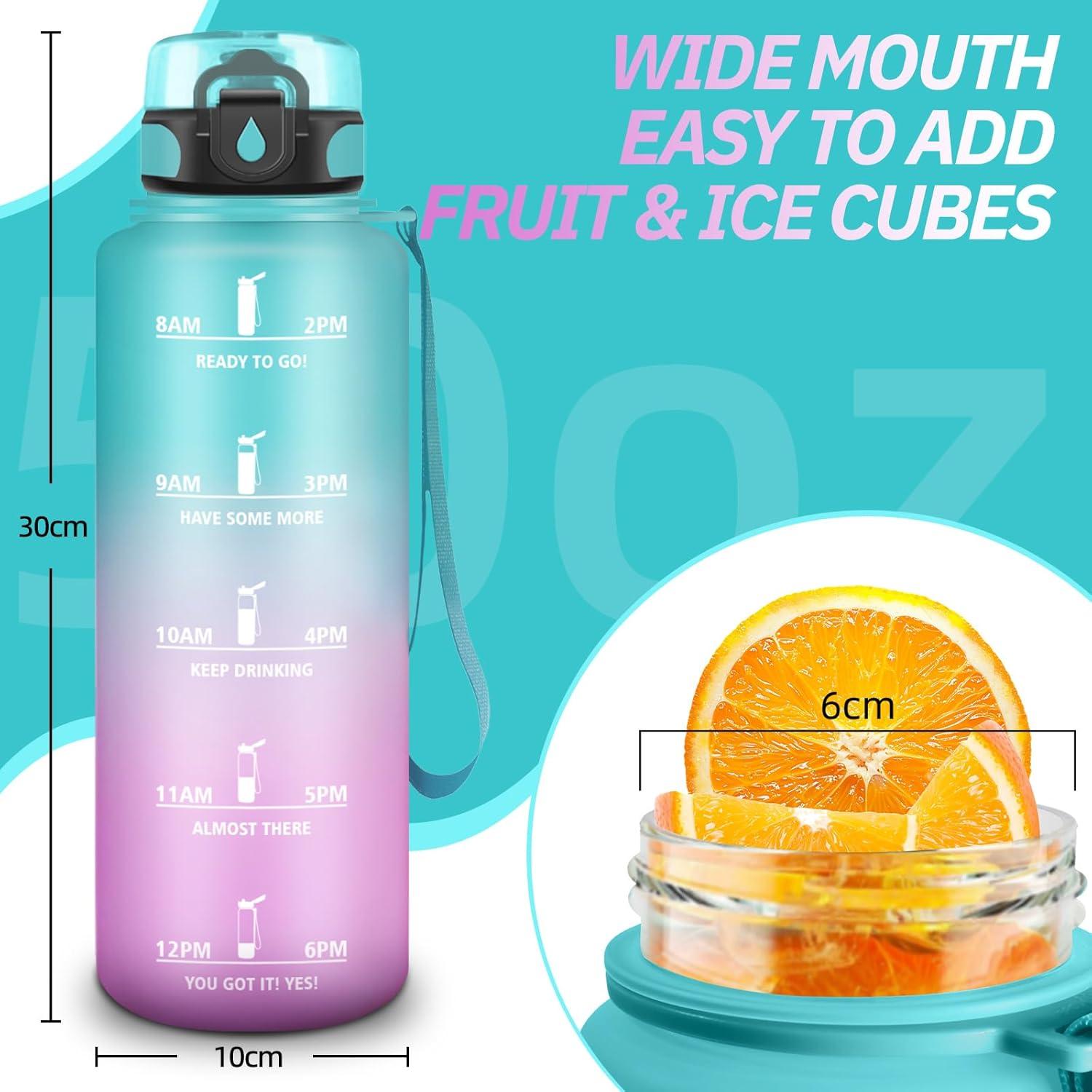 imageGourde Motivation 15l Gourde Sport avec Filtre Bouteille deau anti Fuite Bouteille avec Slogan de Motivation Facile Nettoyer Bouteille deau pour Running RandonneVertrose
