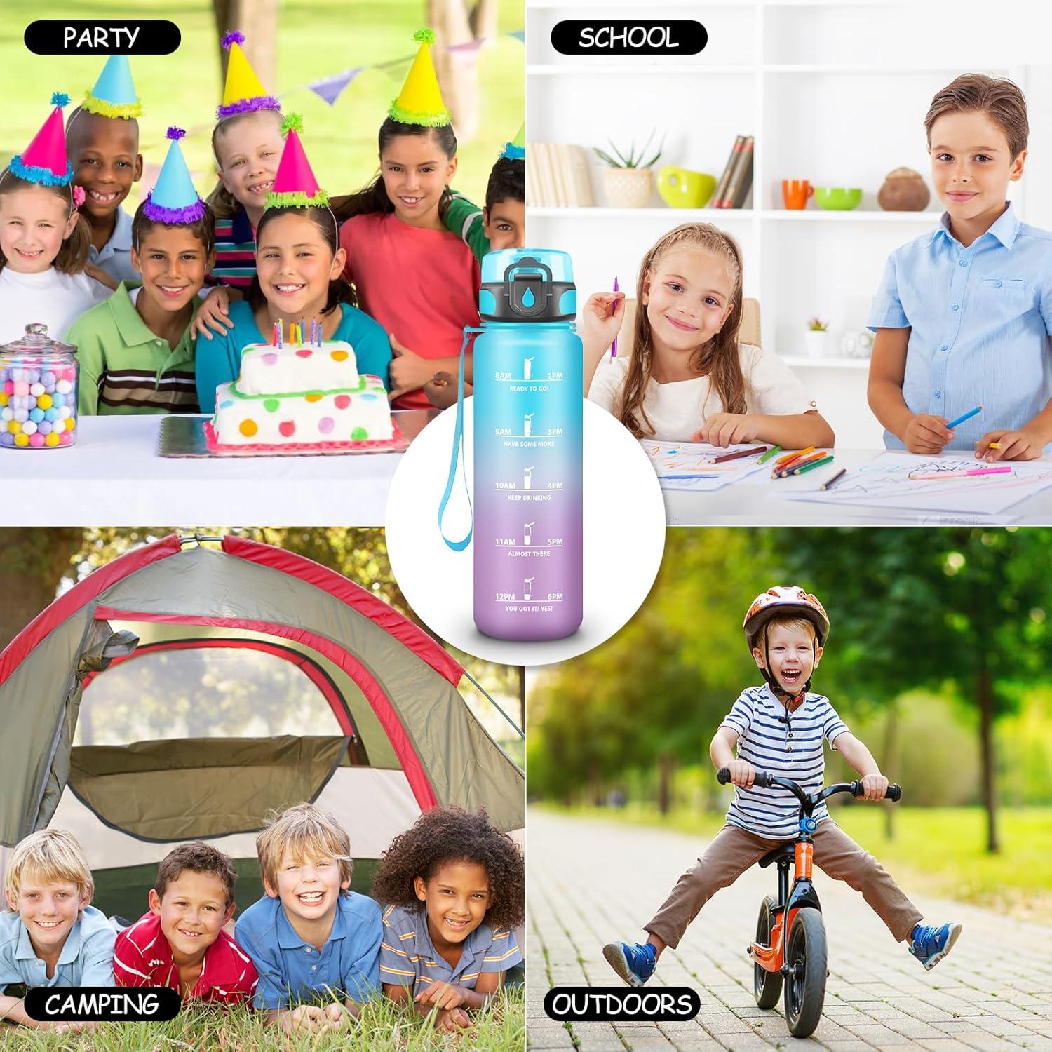 imageGourde Motivation 15l Gourde Sport avec Filtre Bouteille deau anti Fuite Bouteille avec Slogan de Motivation Facile Nettoyer Bouteille deau pour Running RandonneBleuviolet