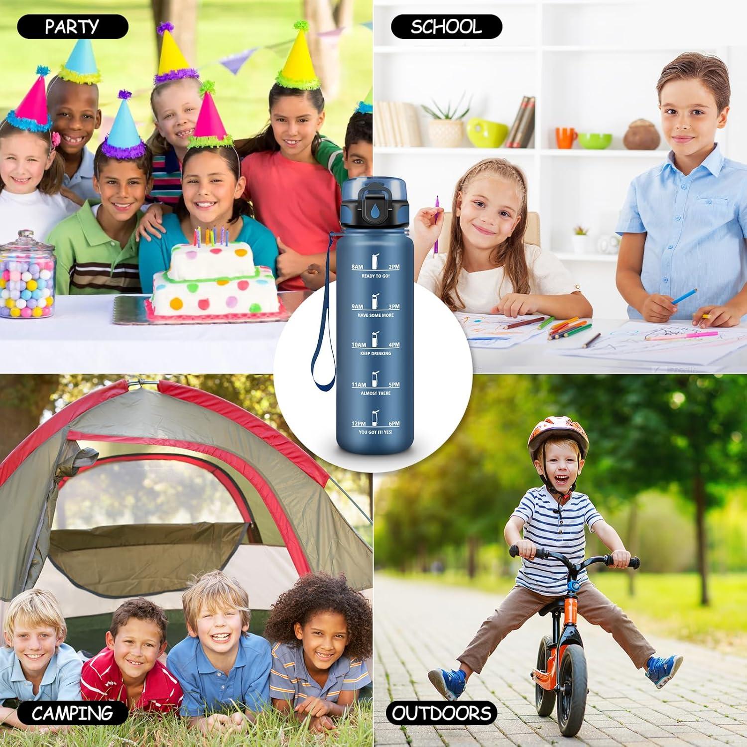 imageGourde Motivation 15l Gourde Sport avec Filtre Bouteille deau anti Fuite Bouteille avec Slogan de Motivation Facile Nettoyer Bouteille deau pour Running RandonneBleu Fonc