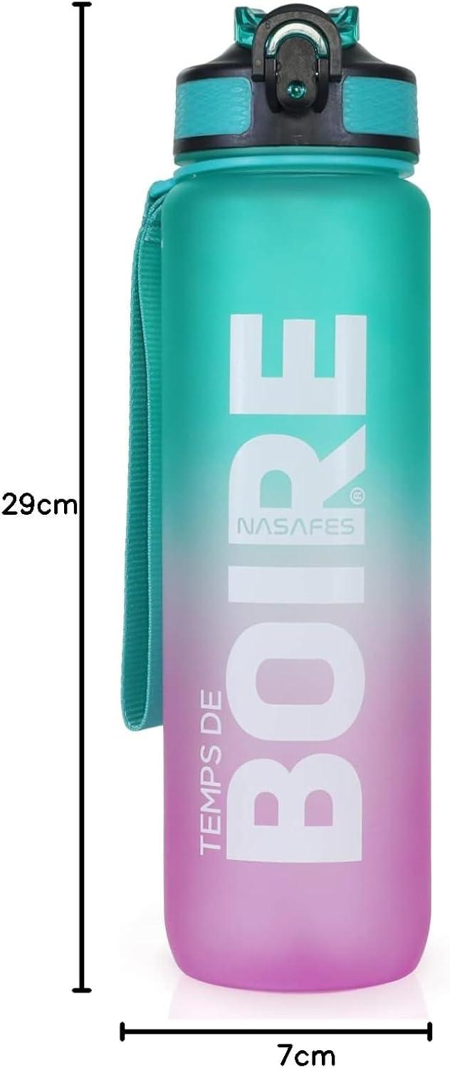 imageGourde Motivation Francais Avec Marqueur De Temps Franais Bouteille Deau Rappelle De Boire Sans BPA