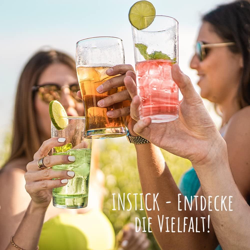 imageINSTICK Boisson instantane sans sucre Mlange de th glac Varits de th vert et dextrait de th noir 1 paquet de 12 sachets pour 12x05L boisson en poudre vgtalienne
