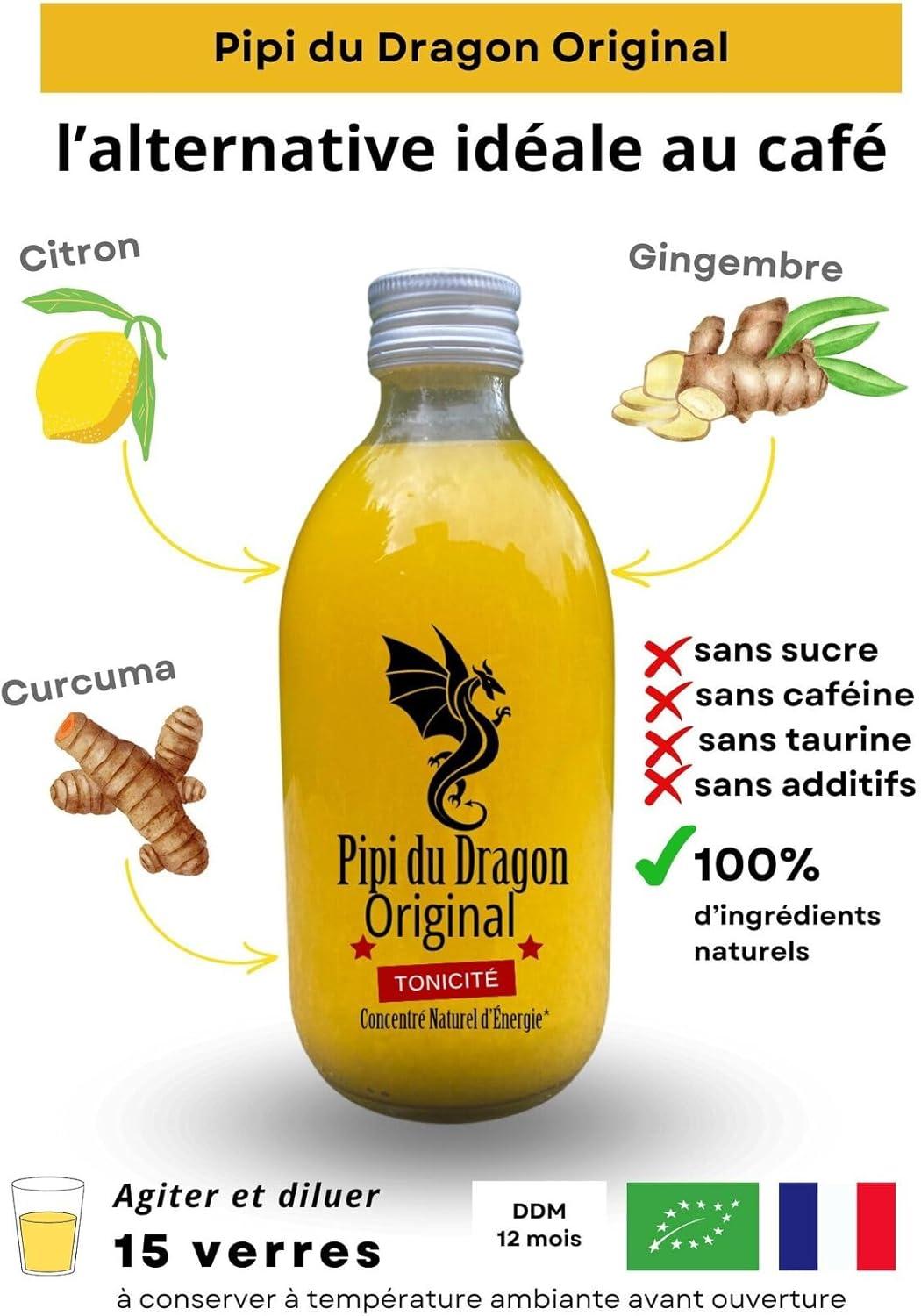 imageMme Green Pipi du Dragon LOriginal Citron Gingembre Curcuma 150mlCitron gingembre curcuma piment poivre