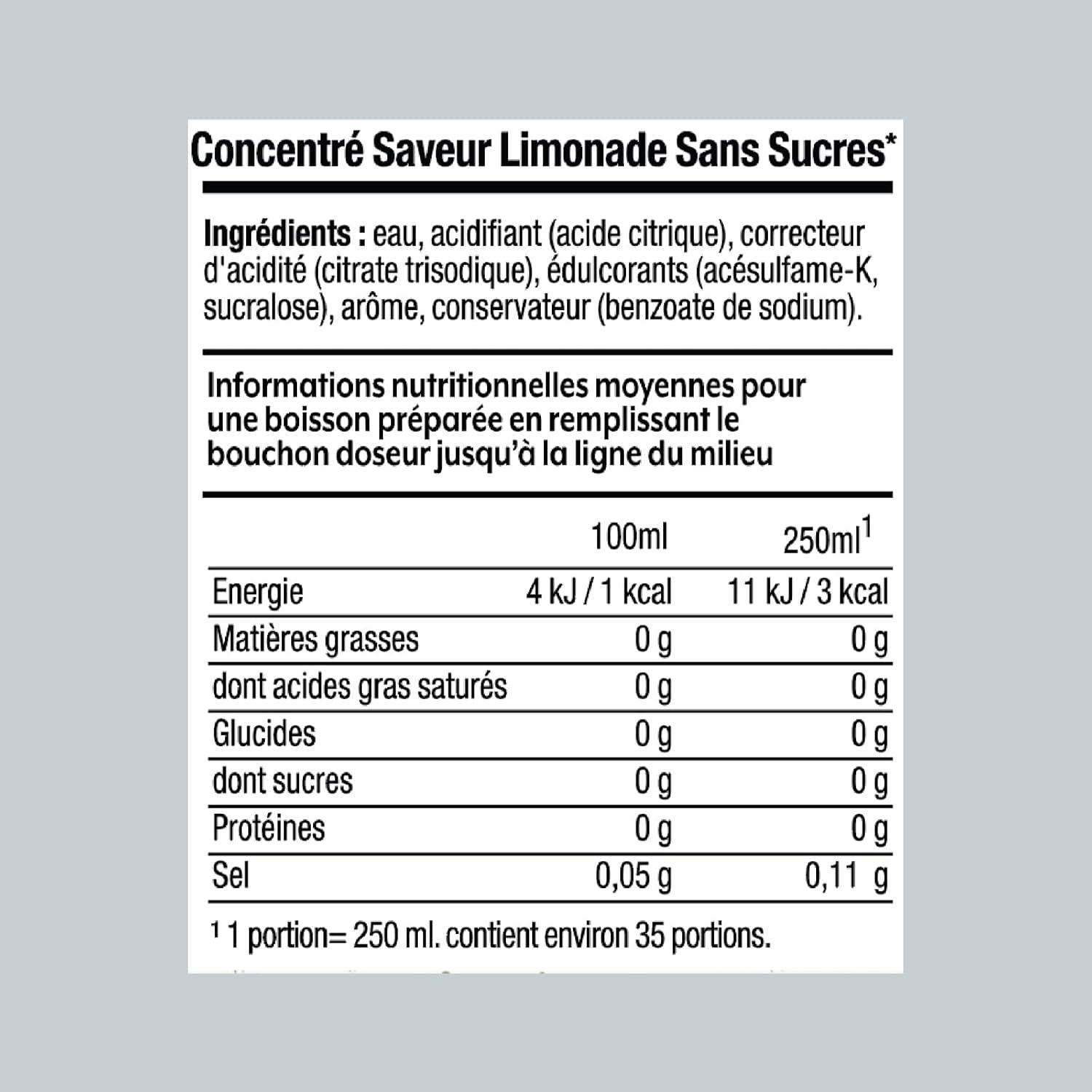 imageSodaStream Concentr Limonade Sans Sucres pour Machine Eau Ptillante et Soda Prparez jusqu 9 Litres de Limonade en Quelques Secondes 440ml