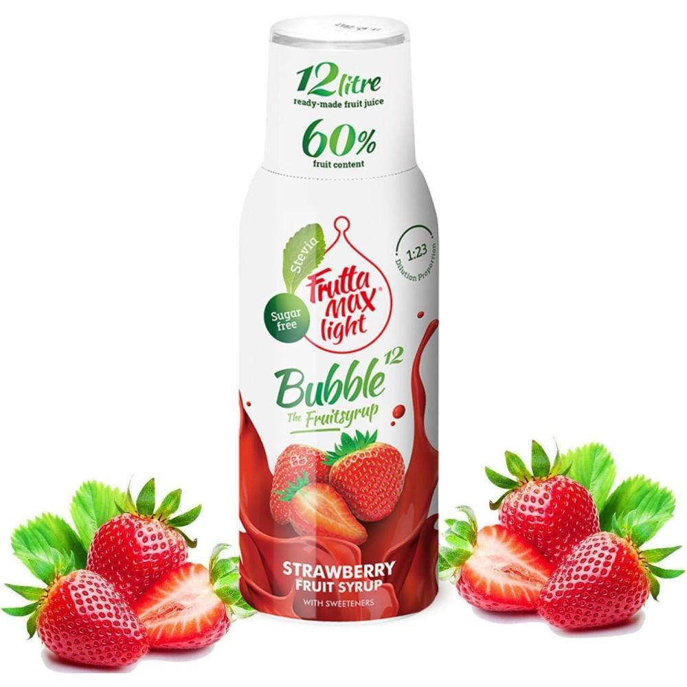 imageFruttaMax Sirop dAbricot Sans Sucre 60 de Fruit Rel Sirop Faible Teneur en Calories pour Sodas Cocktails ampamp Desserts 500mlFraise Light