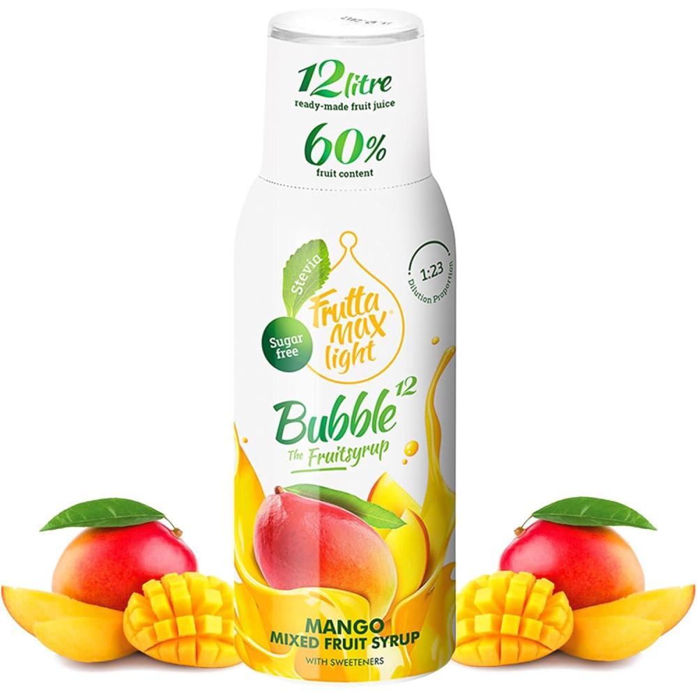 imageFruttaMax Sirop dAbricot Sans Sucre 60 de Fruit Rel Sirop Faible Teneur en Calories pour Sodas Cocktails ampamp Desserts 500mlMangue Light