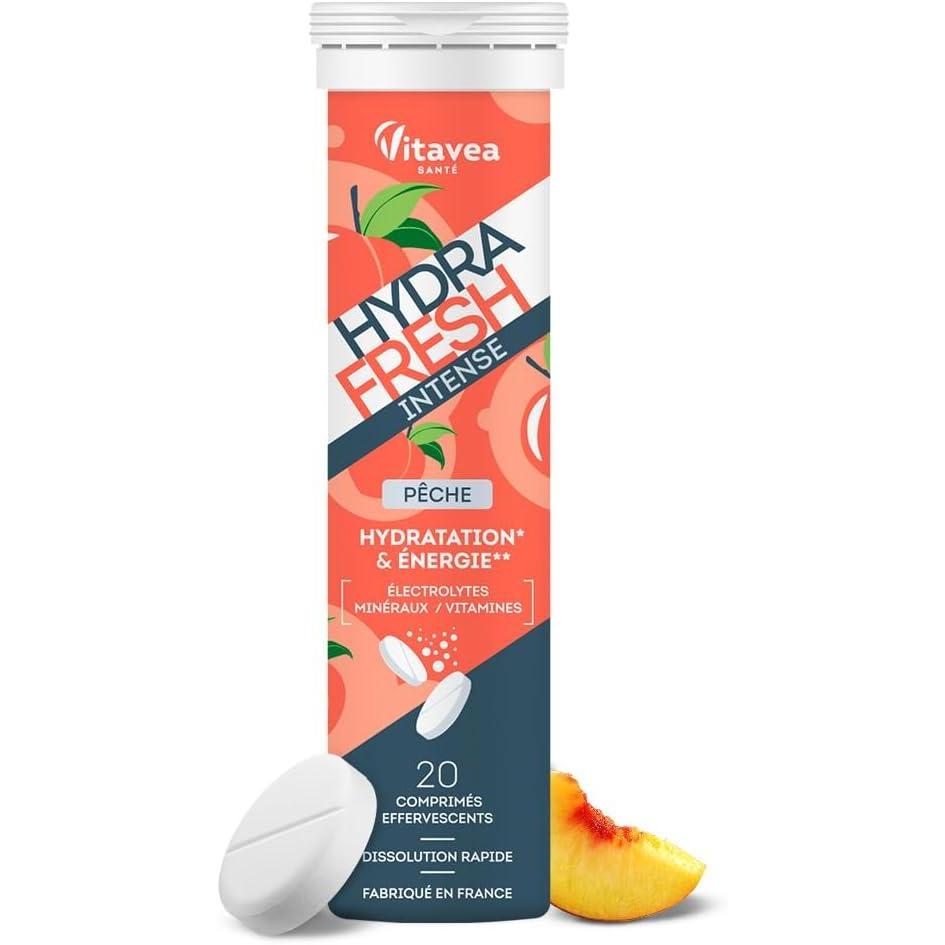 imageHydraFresh  Pastilles hydratation Effervescentes  Magnsium lectrolytes Calcium Vitamines C et B  Complment alimentaire nergie saveur Cerise  Sans Sucres  Fabriqu en FrancePche
