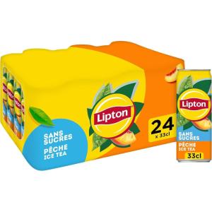 LIPTON – Ice Tea Saveur Pêche – Sans Sucres – 6×1,25L(24x33cL)