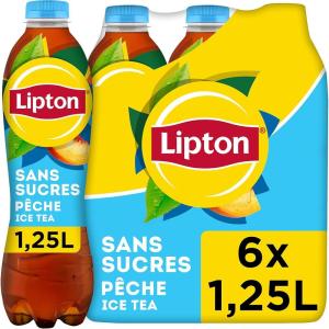 LIPTON – Ice Tea Saveur Pêche – Sans Sucres – 6×1,25L(6×1 25L)