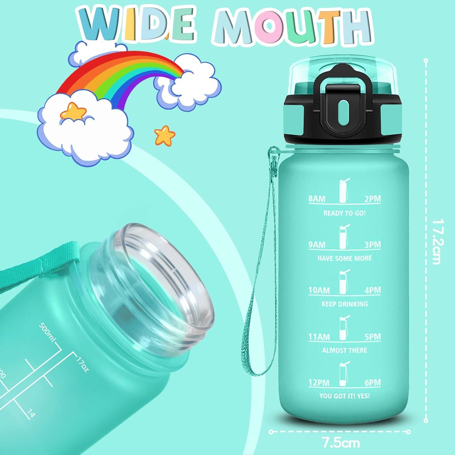 imageGourde 1l Sport Anti Fuite Gourde Gradue pour 1 Journee Facile Nettoyer Rutilisable Bouteille Adulte avec Marqueur de Temps pour Aptitude Camping Yoga VoyagesVert