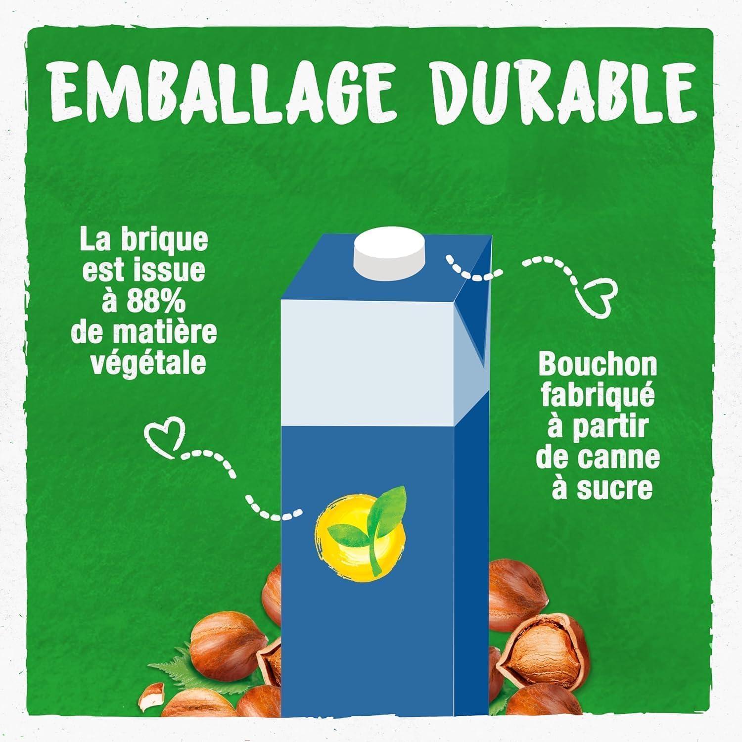 imageBJORG Boisson Noisette Sans Sucre Boisson Vgtale Bio Pauvre En Acides Gras Saturs 1LNoisette Sans Sucre