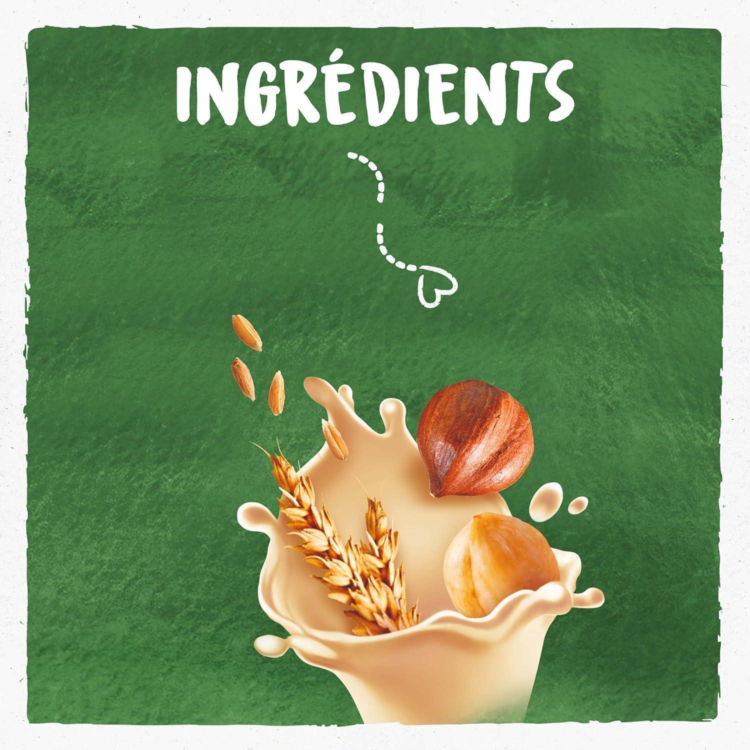 imageBJORG Boisson Noisette Sans Sucre Boisson Vgtale Bio Pauvre En Acides Gras Saturs 1Lpeautre Noisette 6 x 1L
