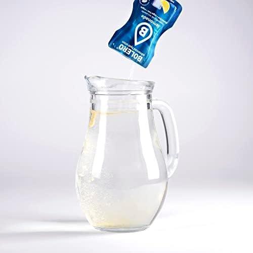 imageBolero LEMONADE 24x3g Jus en poudre sans sucre dulcor la stvia vitamine C pour enfants et sportifs sans gluten vgtalien got de limonade