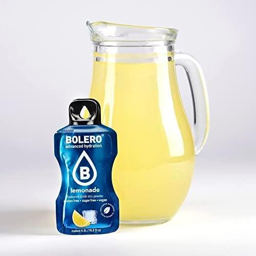 imageBolero LEMONADE 24x3g Jus en poudre sans sucre dulcor la stvia vitamine C pour enfants et sportifs sans gluten vgtalien got de limonade
