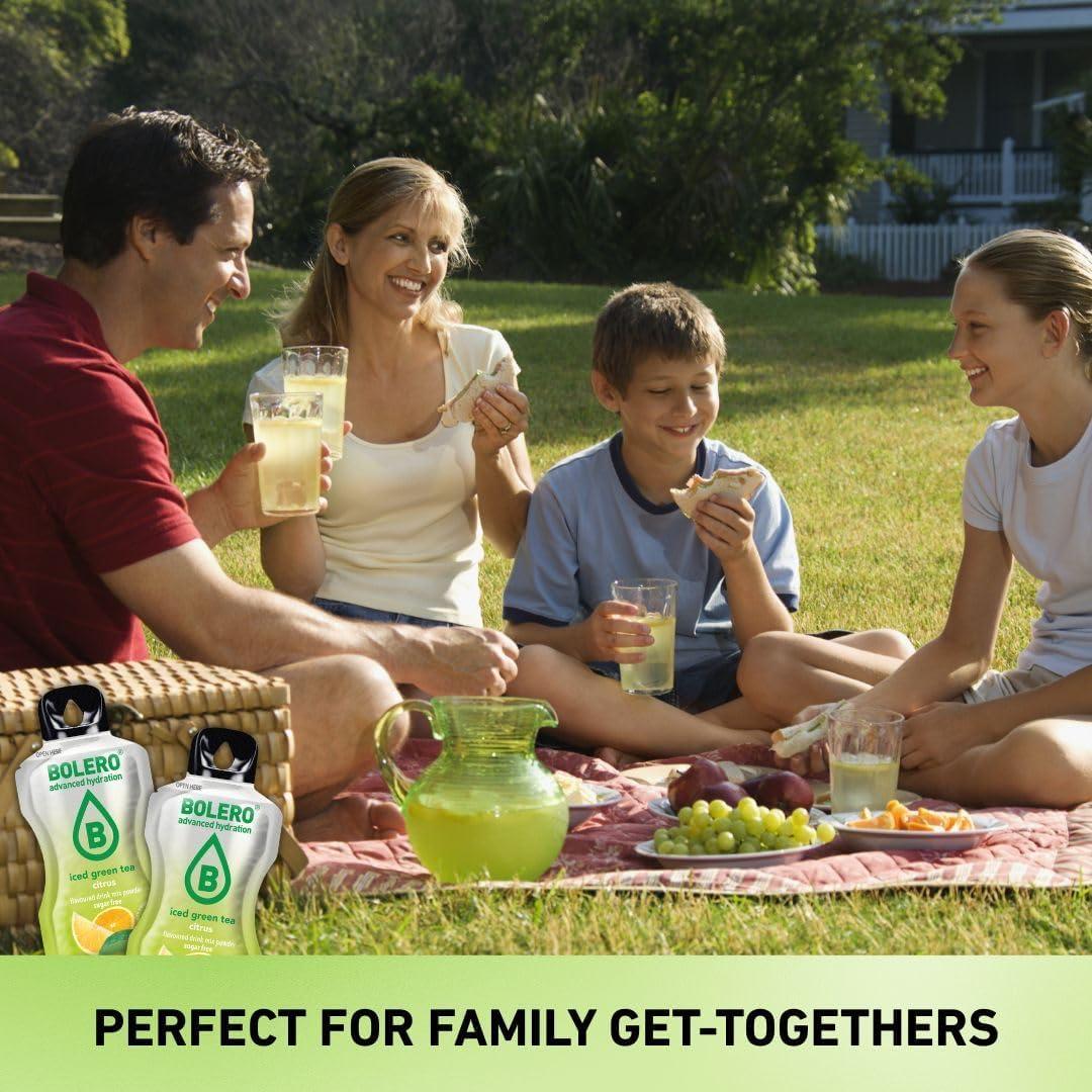 imageBolero TH VERT GLAC MENTHE ampamp CITRON VERT 24x3g Poudre pour boisson sans sucre dulcore la stvia vitamine C convient aux enfants aux sportifs et aux diabtiques
