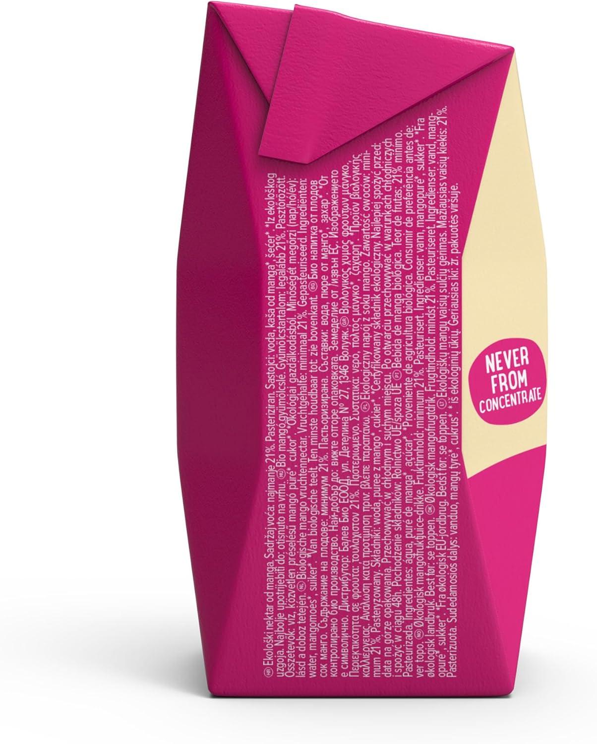 imageHllinger Bio Jus de Mangue Organique Pack de 3 x 200ml Tetra Pack Sans Sucre Ajout Premium Vgtalien Boisson Naturelle