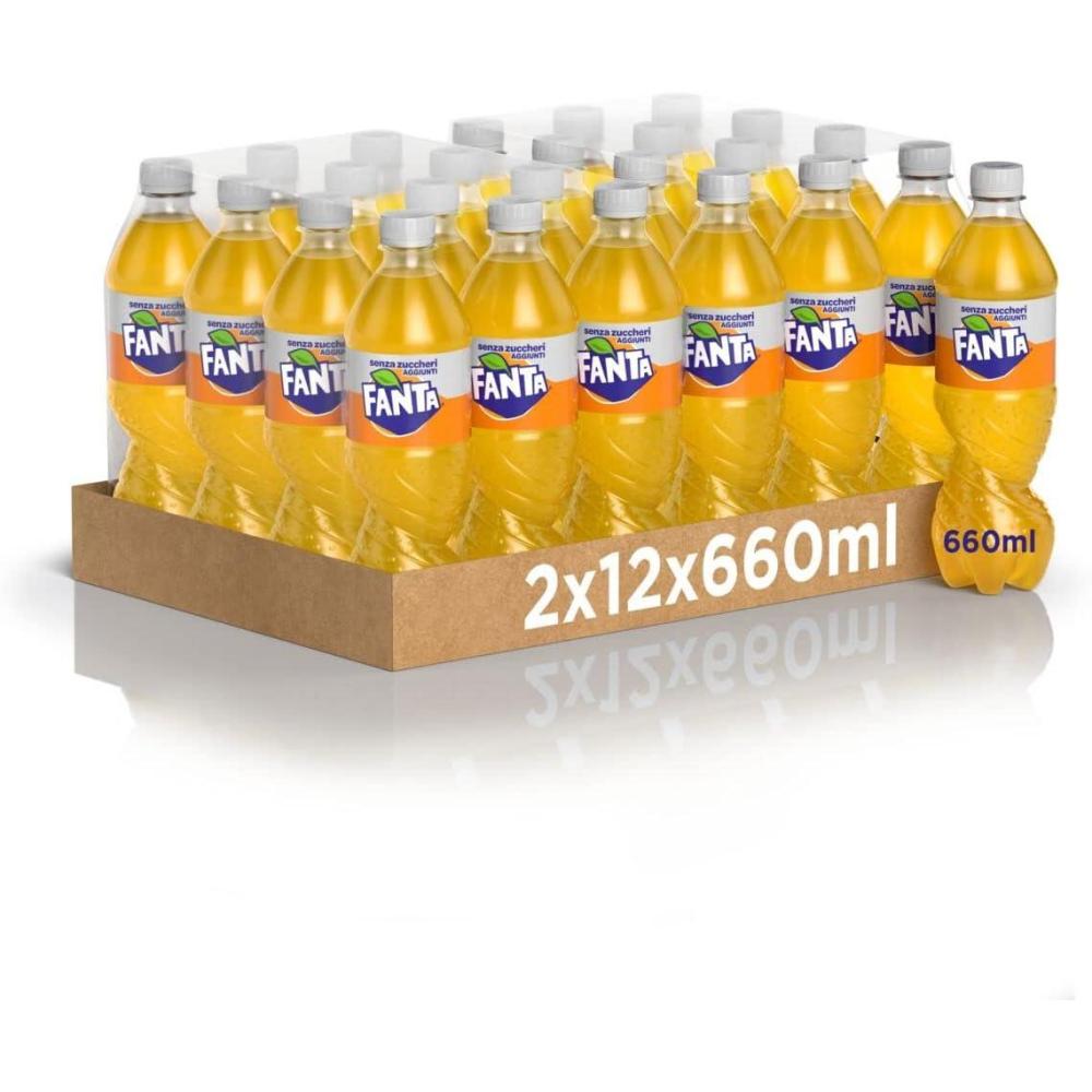 imageFanta Sans sucre ajout 6 bouteilles de 15 L avec jus doranges italiennes sans ajout de conservateurs bouteille PET 100 recyclable got rafrachissant boisson non alcoolise ptillanteNo sugar 660ml