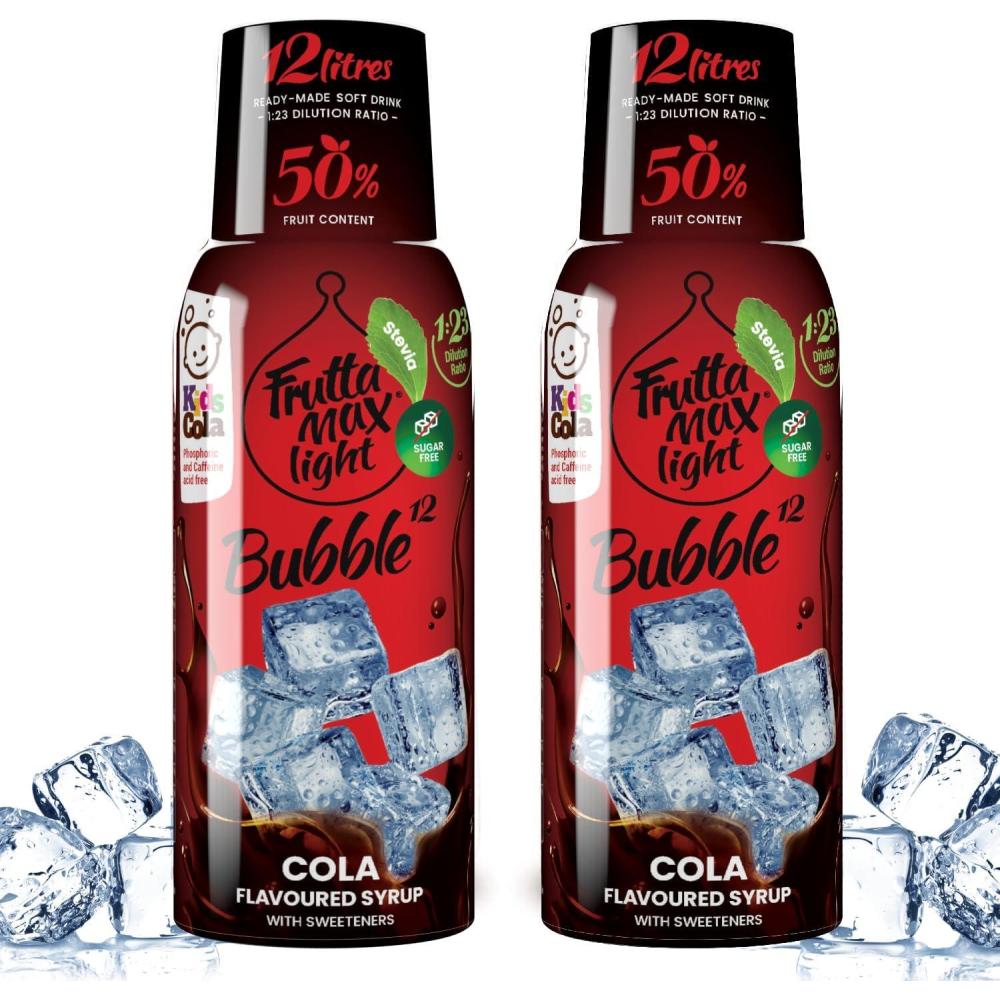 imageFruttaMax Sirop dOrange Sans Sucre  60 de Fruit Rel  Sirop  Faible Teneur en Calories pour Sodas Cocktails ampamp Desserts  2 x 500 ml2 x Cola  Light