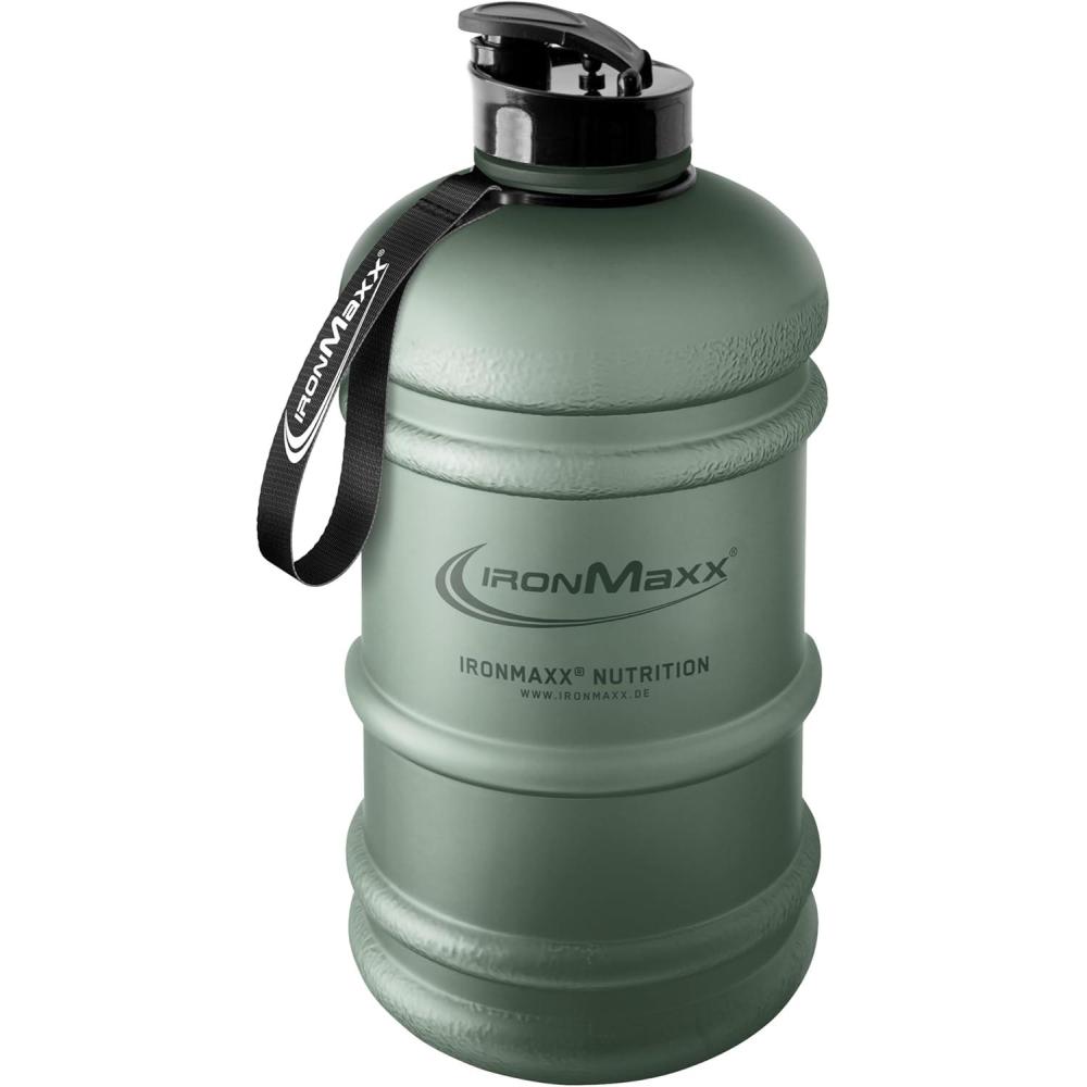 imageIronMaxx Gourde Sport Bouteille dEau Sport 22L 2200 ml Gris Gourde Sans BPA ni DEHP Water Bouteille tanche avec chelle de mesure Bottle Grande Capacit dHydratationMineral Vert