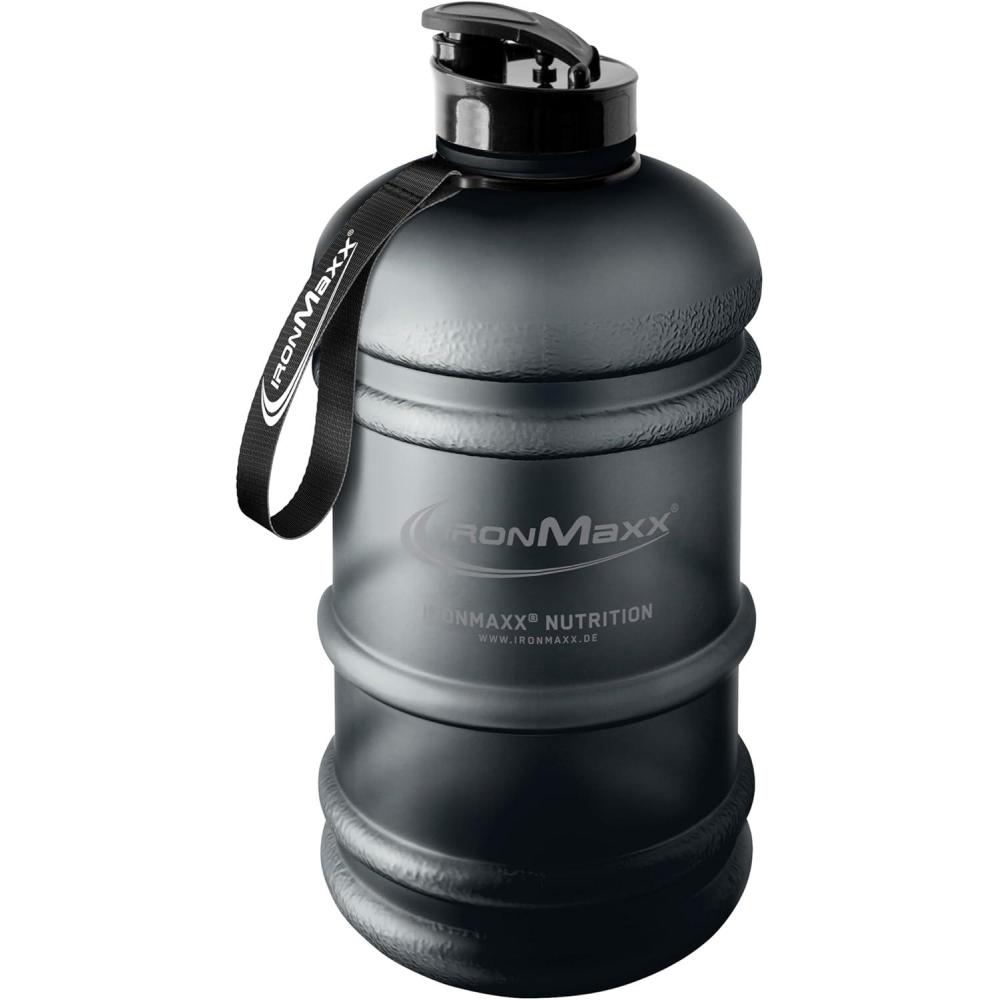 imageIronMaxx Gourde Sport Bouteille dEau Sport 22L 2200 ml Gris Gourde Sans BPA ni DEHP Water Bouteille tanche avec chelle de mesure Bottle Grande Capacit dHydratationNoir Profond Givr