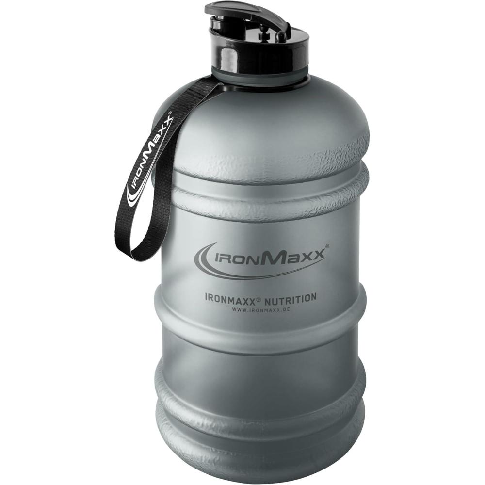 imageIronMaxx Gourde Sport Bouteille dEau Sport 22L 2200 ml Gris Gourde Sans BPA ni DEHP Water Bouteille tanche avec chelle de mesure Bottle Grande Capacit dHydratationFrosted Ash Gris