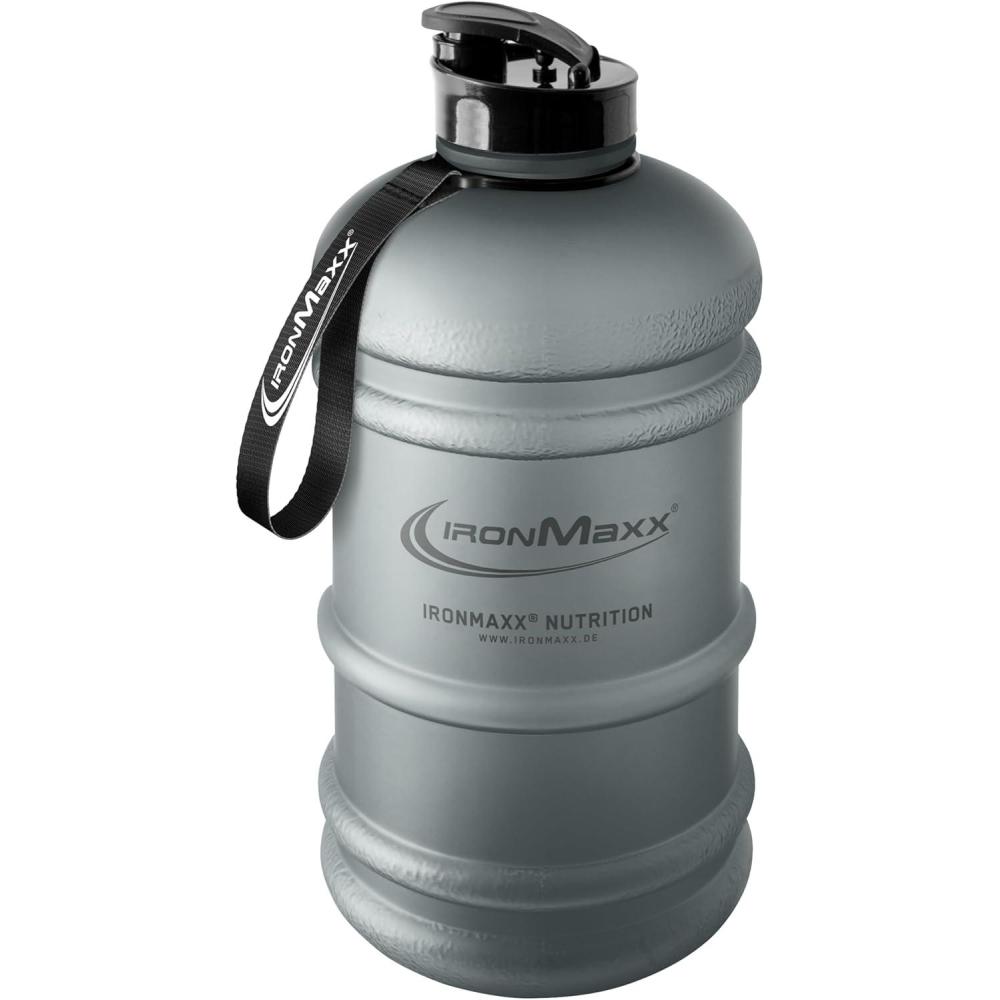 imageIronMaxx Gourde Sport Bouteille dEau Sport 22L 2200 ml Gris Gourde Sans BPA ni DEHP Water Bouteille tanche avec chelle de mesure Bottle Grande Capacit dHydratationAsh Gri