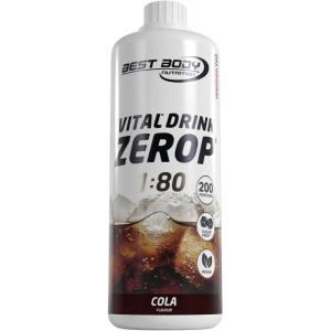 Best Body Nutrition Vital Drink ZEROP® – Thé glacé pêche, Boisson concentrée – sirop – sans sucre, 1:80 donne 80 litres de boisson, 1000 ml(Cola)