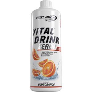 Best Body Nutrition Vital Drink ZEROP® – Thé glacé pêche, Boisson concentrée – sirop – sans sucre, 1:80 donne 80 litres de boisson, 1000 ml(D&rsquo;orange sanguine)