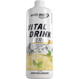 Best Body Nutrition Vital Drink ZEROP® – Thé glacé pêche, Boisson concentrée – sirop – sans sucre, 1:80 donne 80 litres de boisson, 1000 ml(Herbal Lemonade)