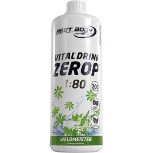 Best Body Nutrition Vital Drink ZEROP® – Thé glacé pêche, Boisson concentrée – sirop – sans sucre, 1:80 donne 80 litres de boisson, 1000 ml(Reine de bois)