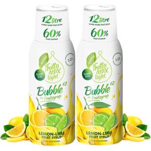 FruttaMax Sirop d’Orange Sans Sucre – 60% de Fruit Réel | Sirop à Faible Teneur en Calories pour Sodas, Cocktails & Desserts – 2 x 500 ml(2 x Citron-Citron Vert – Light)