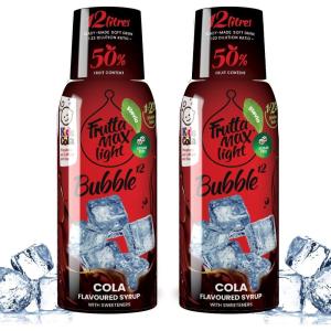 FruttaMax Sirop d’Orange Sans Sucre – 60% de Fruit Réel | Sirop à Faible Teneur en Calories pour Sodas, Cocktails & Desserts – 2 x 500 ml(2 x Cola – Light)