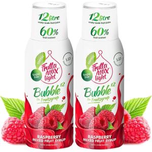 FruttaMax Sirop d’Orange Sans Sucre – 60% de Fruit Réel | Sirop à Faible Teneur en Calories pour Sodas, Cocktails & Desserts – 2 x 500 ml(2 x Framboise – Light)