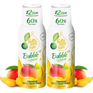 FruttaMax Sirop d’Orange Sans Sucre – 60% de Fruit Réel | Sirop à Faible Teneur en Calories pour Sodas, Cocktails & Desserts – 2 x 500 ml(2 x Mangue – Light)