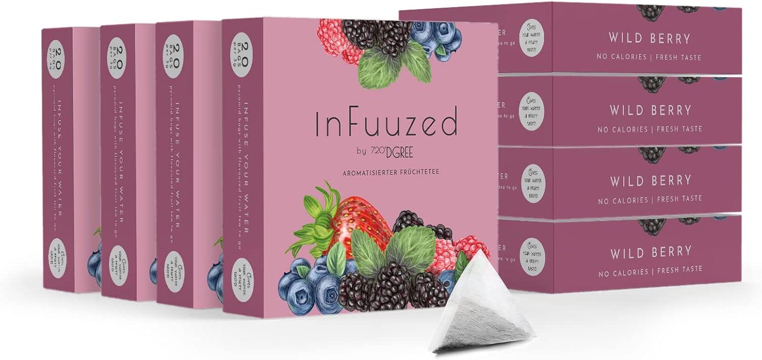 image720DGREE Got pour leau quotInFuuzedquot Paquet 5 Sortes Boisson froide sans Sucre et Calories Boissons naturellement dlicieuses pour ta gourde LAlternative aux limonade th glac siropFruits des Bois
