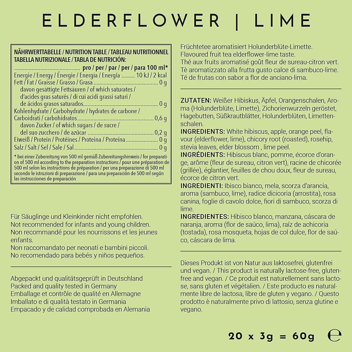 image720DGREE Got pour leau quotInFuuzedquot Paquet 5 Sortes Boisson froide sans Sucre et Calories Boissons naturellement dlicieuses pour ta gourde LAlternative aux limonade th glac siropSureauLime