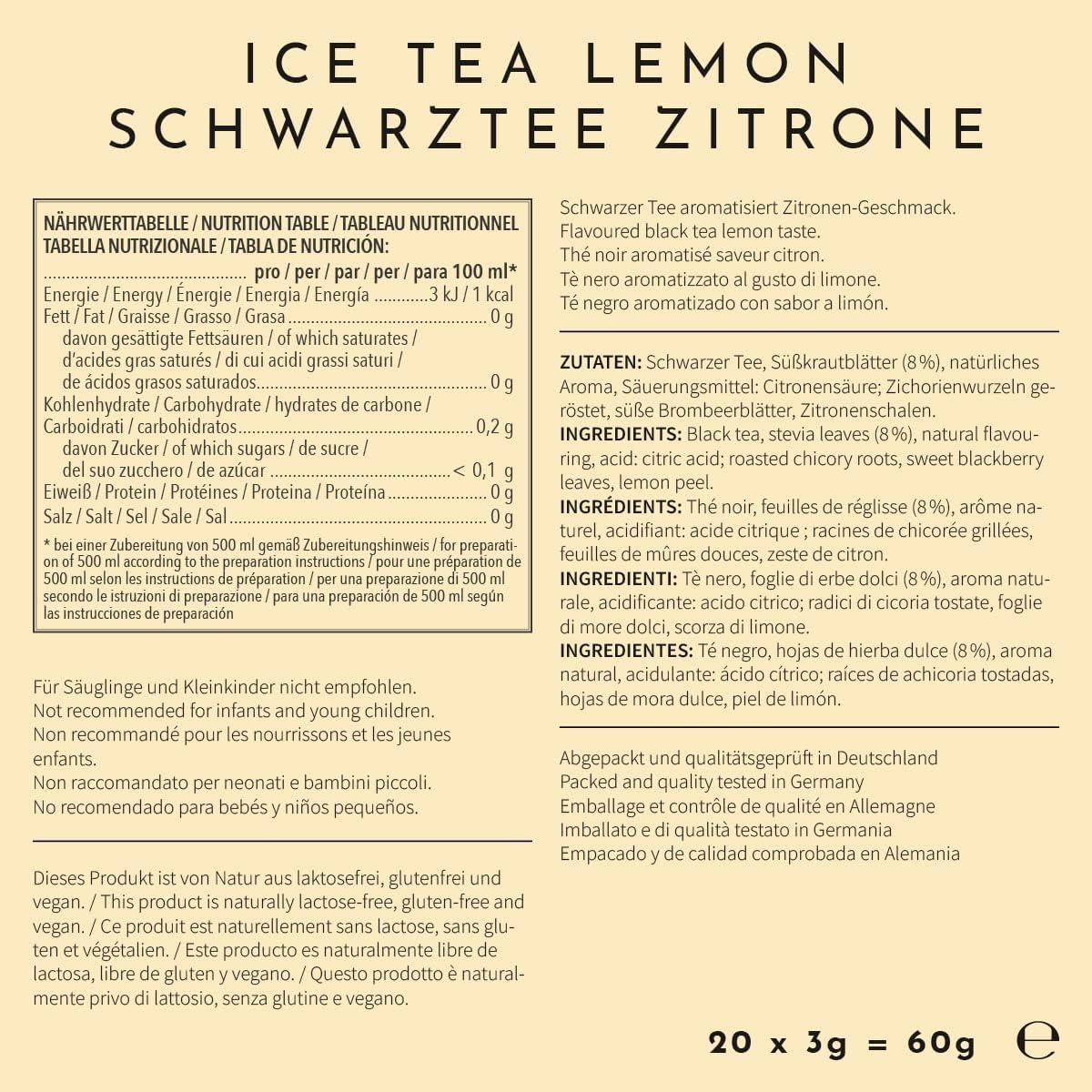 image720DGREE Got pour leau quotInFuuzedquot Paquet 5 Sortes Boisson froide sans Sucre et Calories Boissons naturellement dlicieuses pour ta gourde LAlternative aux limonade th glac siropTh glac Citron