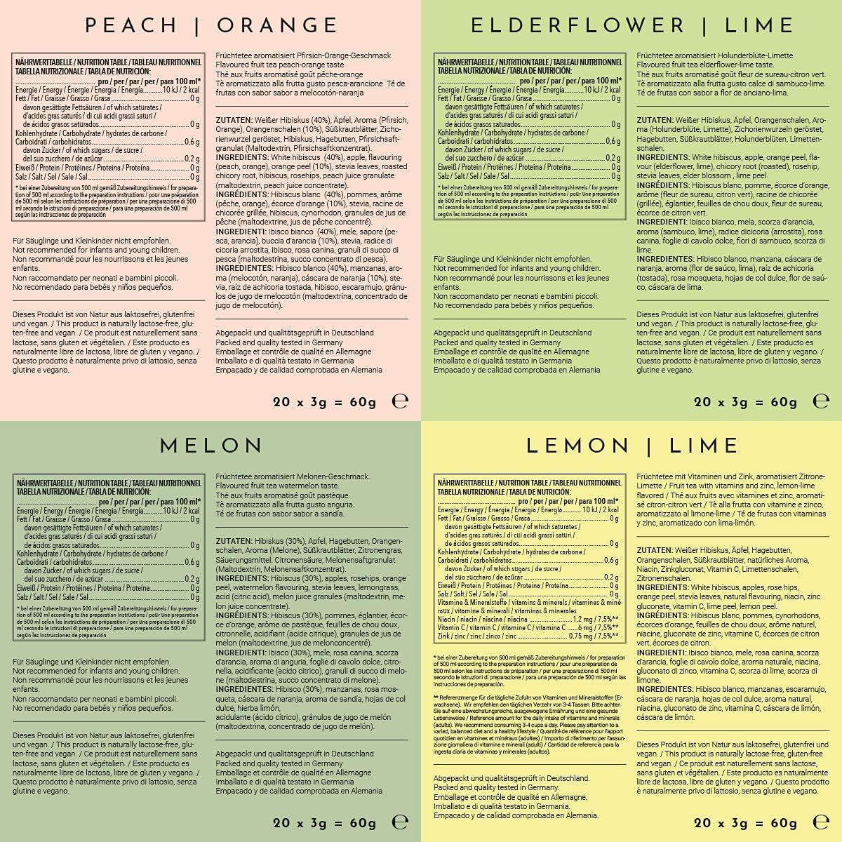 image720DGREE Got pour leau quotInFuuzedquot Paquet 5 Sortes Boisson froide sans Sucre et Calories Boissons naturellement dlicieuses pour ta gourde LAlternative aux limonade th glac siropFruit mlang