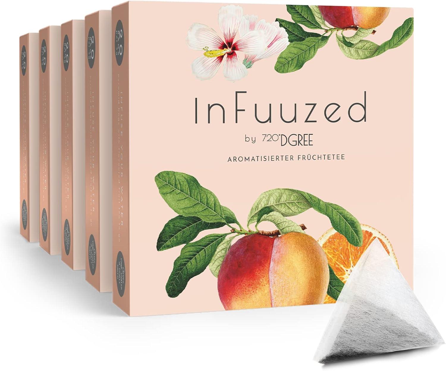 image720DGREE Got pour leau quotInFuuzedquot Paquet 5 Sortes Boisson froide sans Sucre et Calories Boissons naturellement dlicieuses pour ta gourde LAlternative aux limonade th glac siropOrangePche