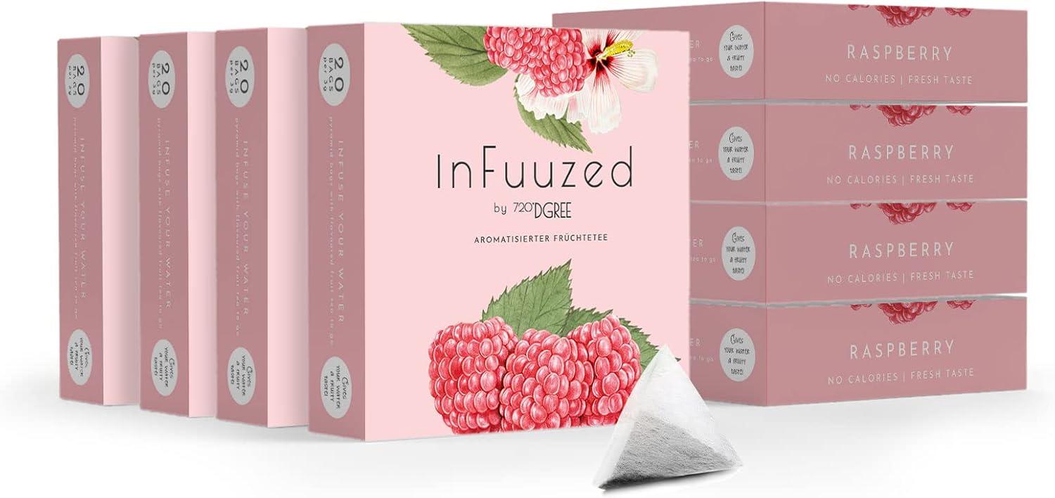 image720DGREE Got pour leau quotInFuuzedquot Paquet 5 Sortes Boisson froide sans Sucre et Calories Boissons naturellement dlicieuses pour ta gourde LAlternative aux limonade th glac siropFramboise