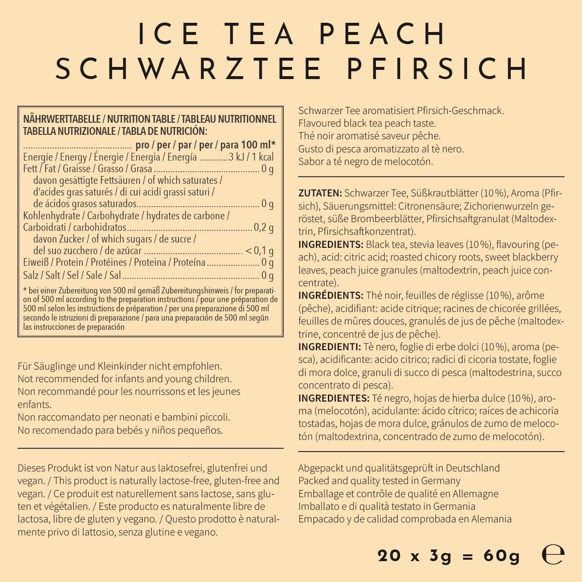 image720DGREE Got pour leau quotInFuuzedquot Paquet 5 Sortes Boisson froide sans Sucre et Calories Boissons naturellement dlicieuses pour ta gourde LAlternative aux limonade th glac siropTh glac Pche