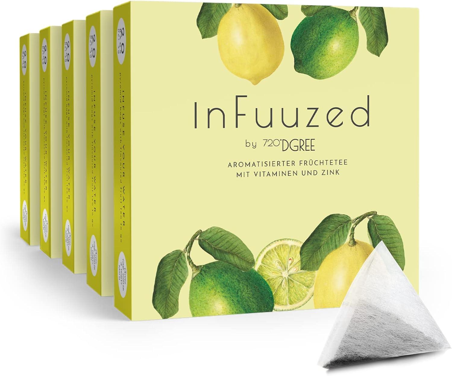 image720DGREE Got pour leau quotInFuuzedquot Paquet 5 Sortes Boisson froide sans Sucre et Calories Boissons naturellement dlicieuses pour ta gourde LAlternative aux limonade th glac siropCitronLime