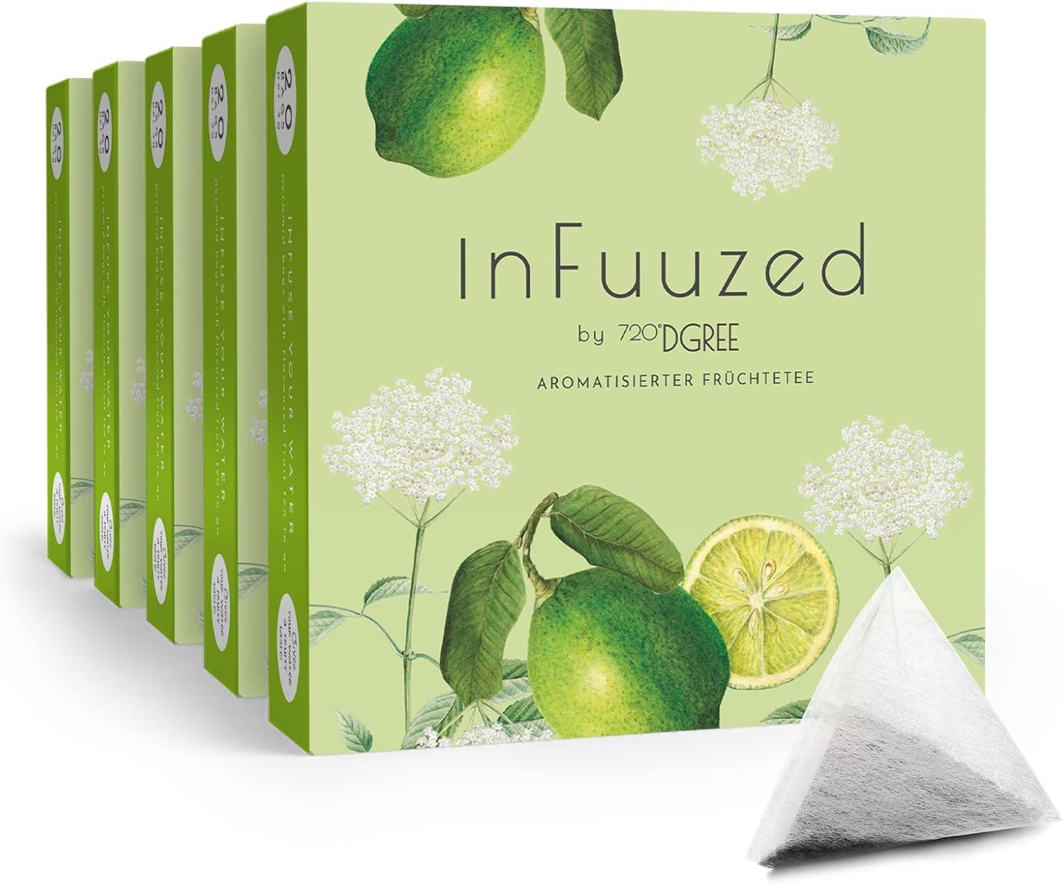 image720DGREE Got pour leau quotInFuuzedquot Paquet 5 Sortes Boisson froide sans Sucre et Calories Boissons naturellement dlicieuses pour ta gourde LAlternative aux limonade th glac siropSureauLime