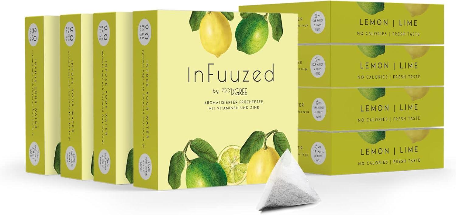 image720DGREE Got pour leau quotInFuuzedquot Paquet 5 Sortes Boisson froide sans Sucre et Calories Boissons naturellement dlicieuses pour ta gourde LAlternative aux limonade th glac siropCitronLime